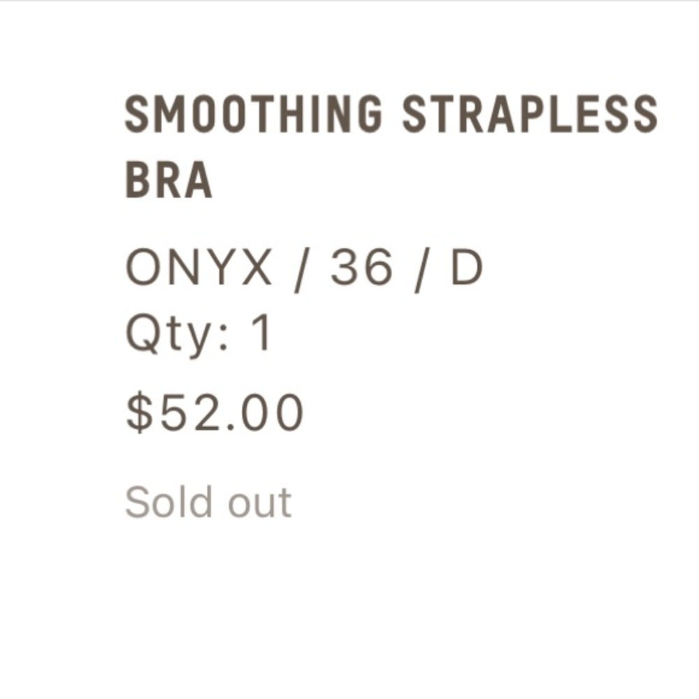 36 D black strapless bra